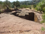 kerk van st. George in de rots uitgehouwen